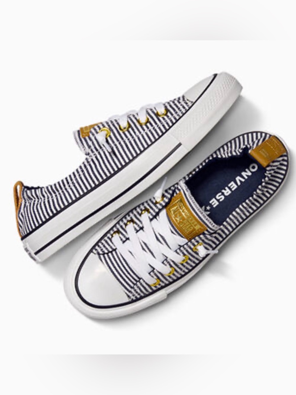 Converse Chuck Taylor All Star Shoreline Slip Herringbone Stripe NWOT